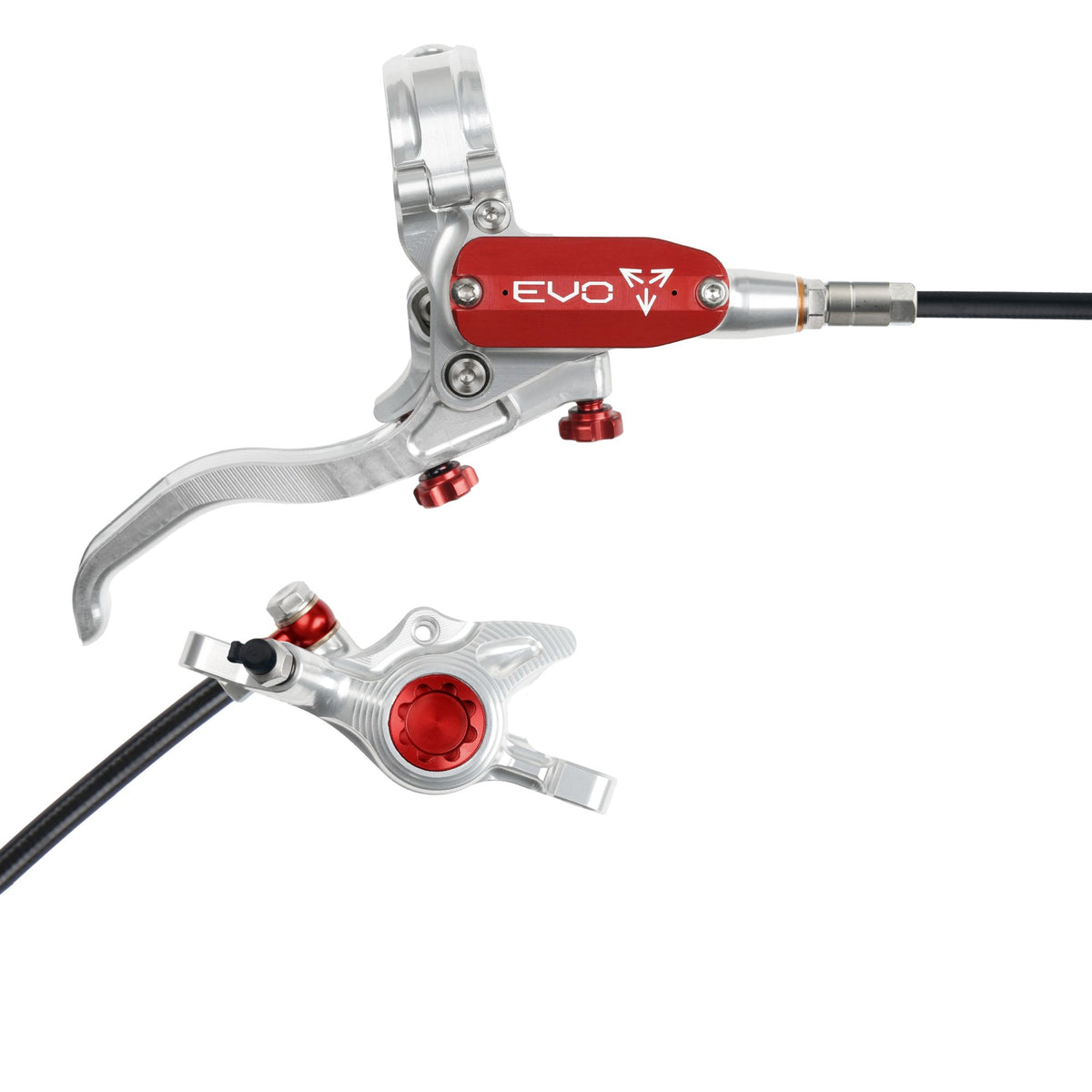 Hope Brake EVO X2 No Rotor RH- Silver/Red