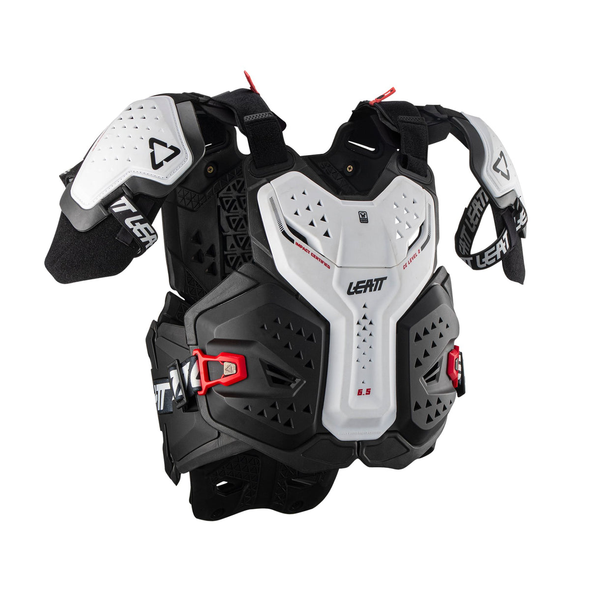 LEATT PROTECTION ARMOUR CHEST PROTECTOR 6.5 PRO WHITE (160-172CM) S/M