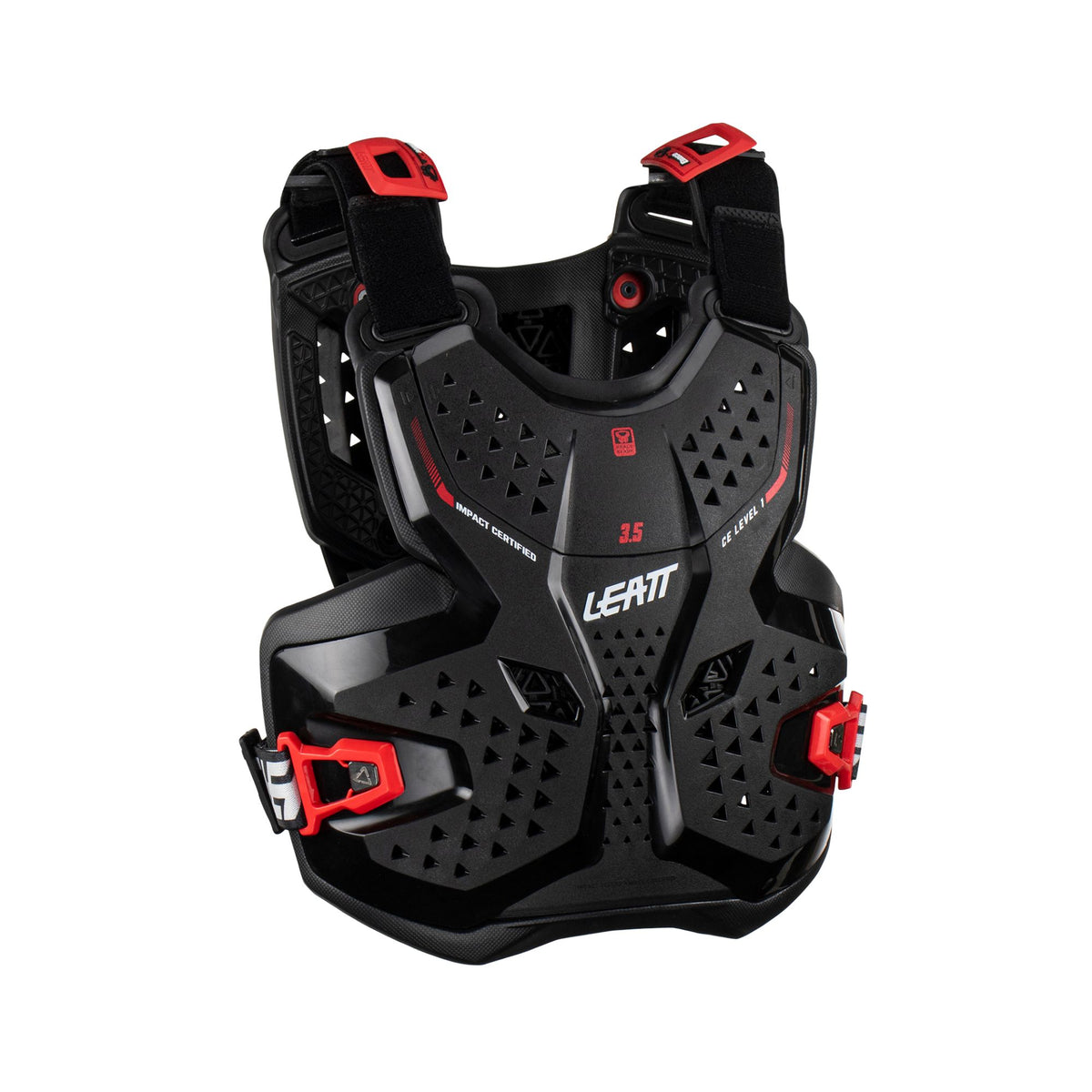 LEATT PROTECTION ARMOUR CHEST PROTECTOR 3.5 BLACK/RED JUNIOR L/XL 147-159CM