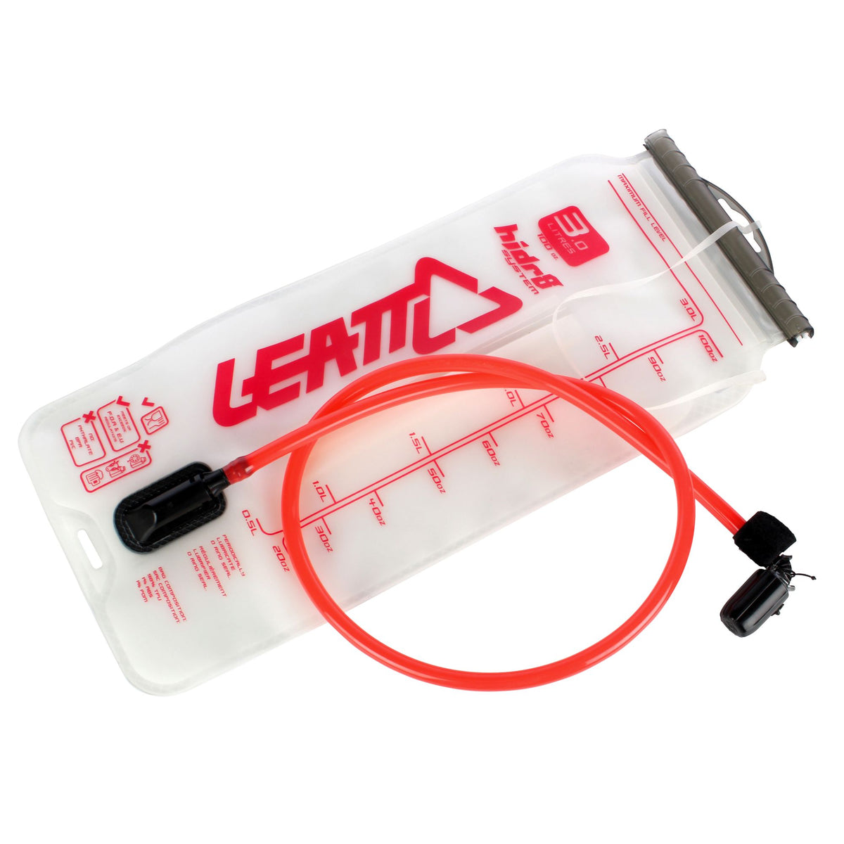 LEATT PART HYDRATION BLADDER FLAT CLEANTECH 3L (100OZ) W TUBE AND BITE VALVE