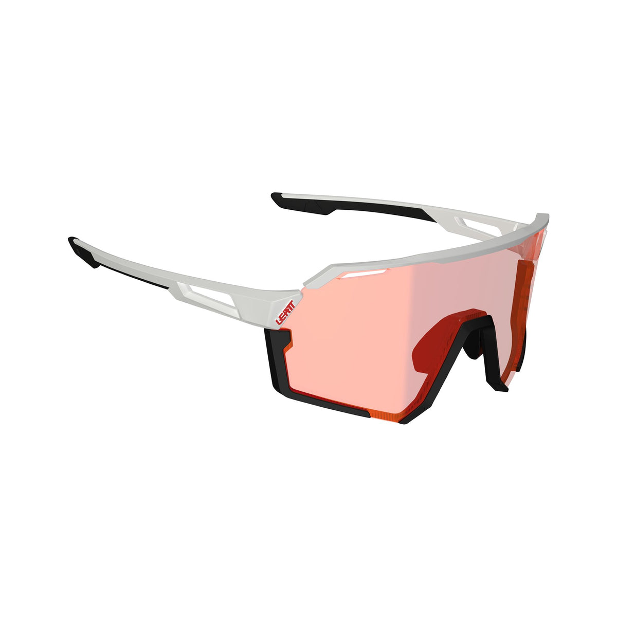 LEATT SUNGLASSES RIDEVIZ PRO BLACK/WHITE IRIZ CRYZTAL RED 13 VLT