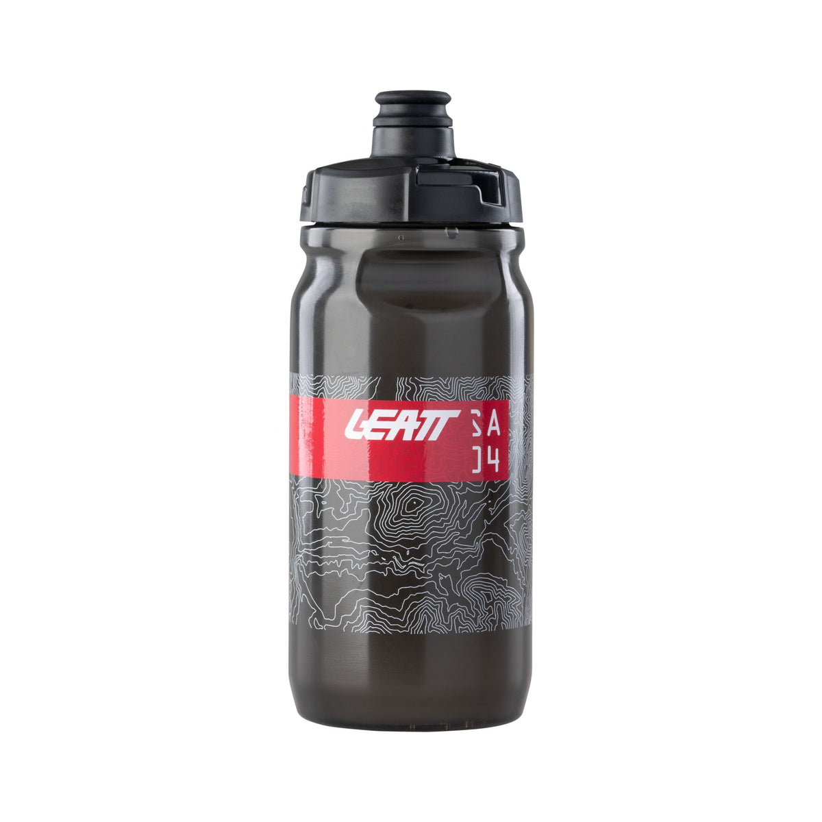 LEATT WATER BOTTLE DUOVALVE 600ML SMOKE