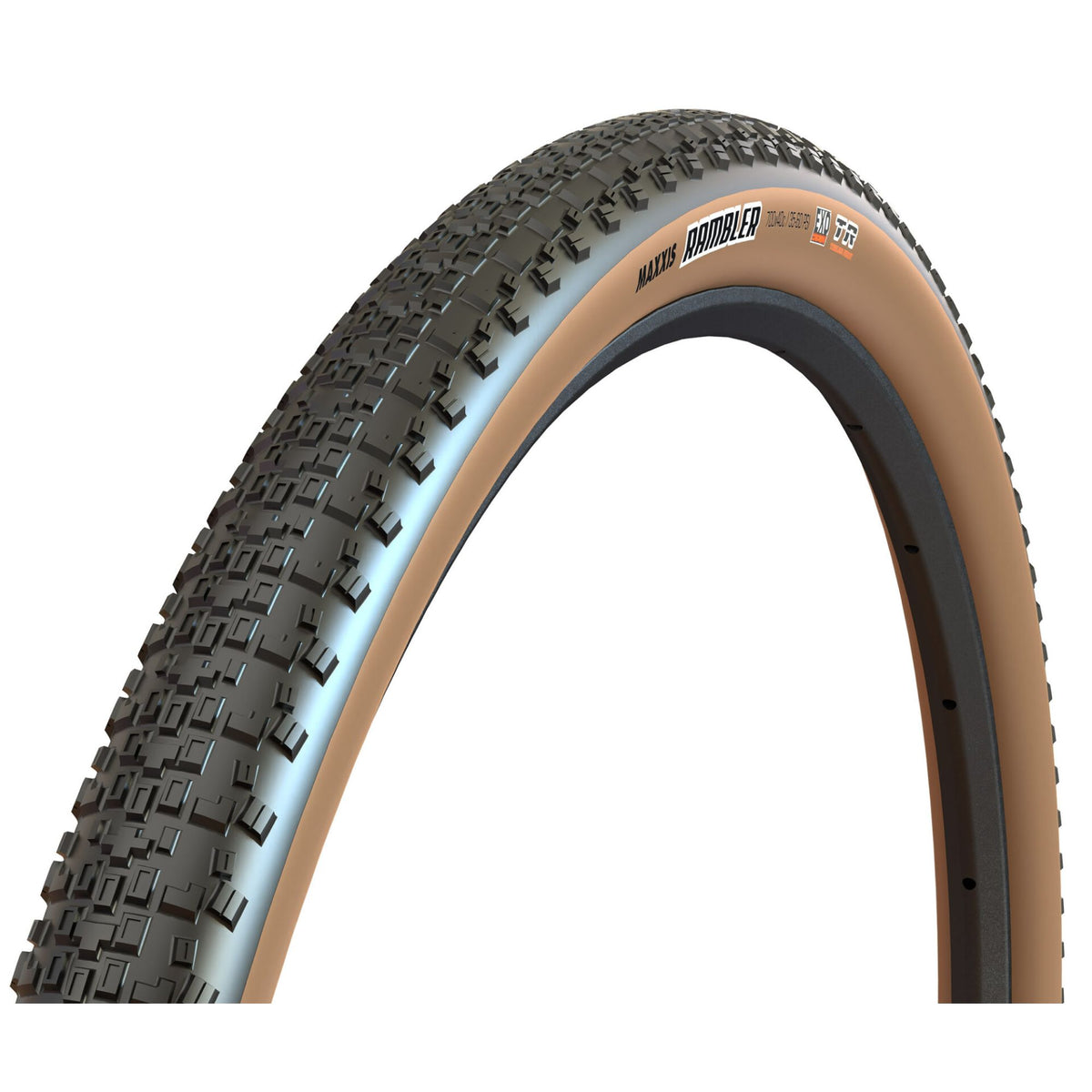 MAXXIS TIRE GRAVEL RAMBLER 700X45C F120 HYPR-X EXO TR TANWALL