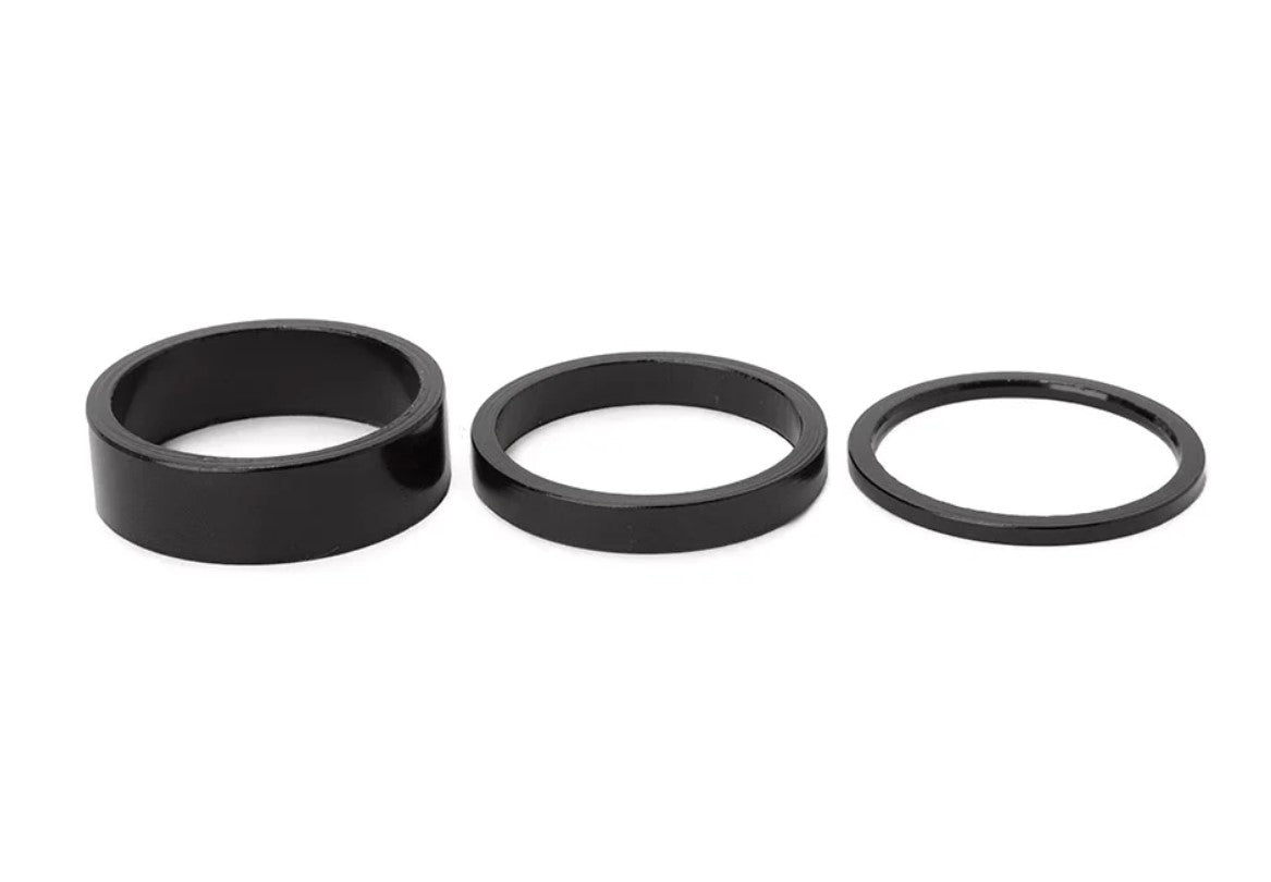 THEORY 1-1/8" HEADSET SPACERS 2,5,10MM BLACK