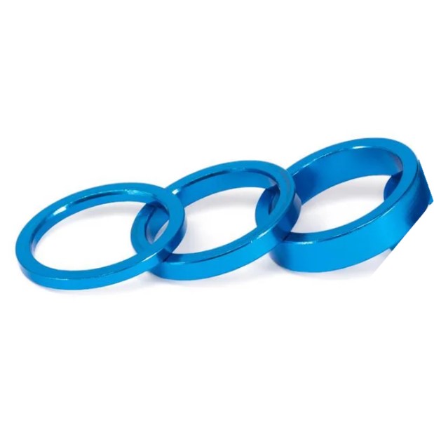THEORY 1-1/8" HEADSET SPACERS 2,5,10MM BLUE