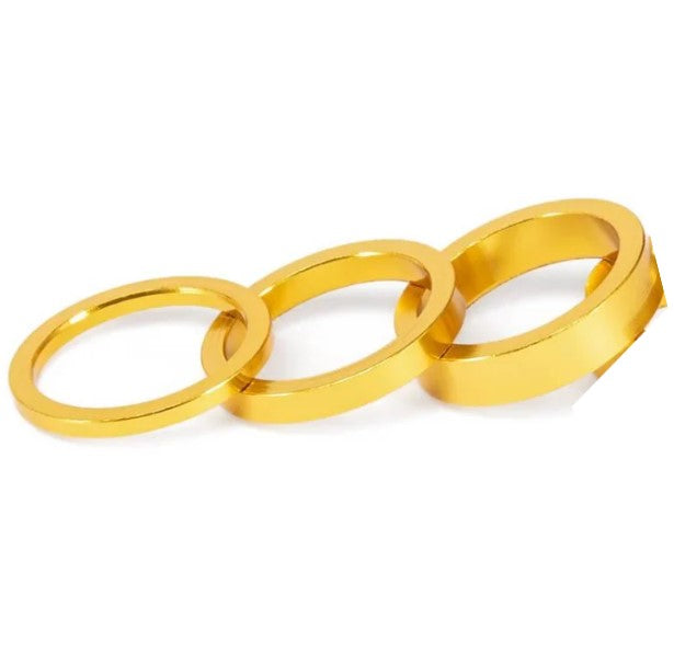 THEORY 1-1/8" HEADSET SPACERS 2,5,10MM GOLD