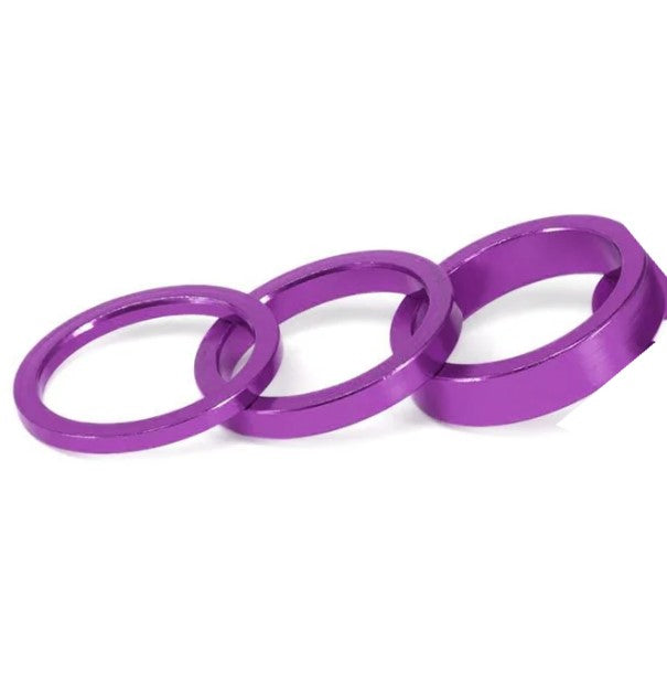 THEORY 1-1/8" HEADSET SPACERS 2,5,10MM PURPLE