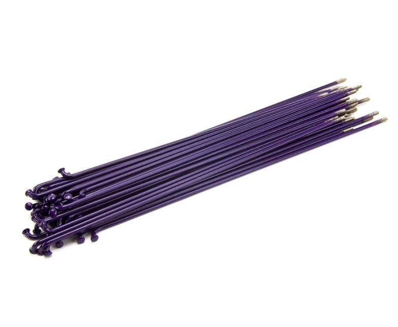 STAINLESS STEEL SPOKES 182MM PURPLE 40PC