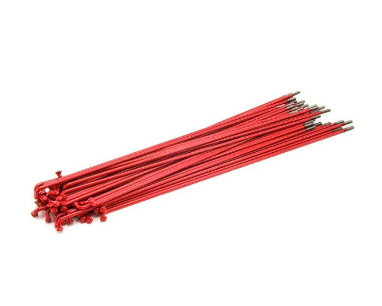 STAINLESS STEEL SPOKES 188MM RED 40PC