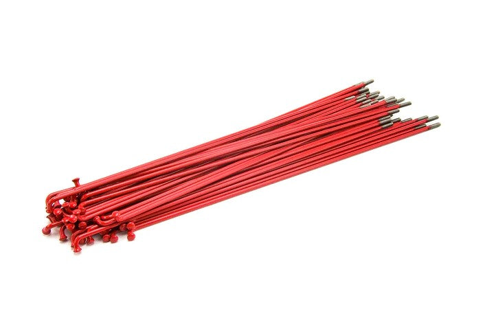 STAINLESS STEEL SPOKES 184MM RED 40PC
