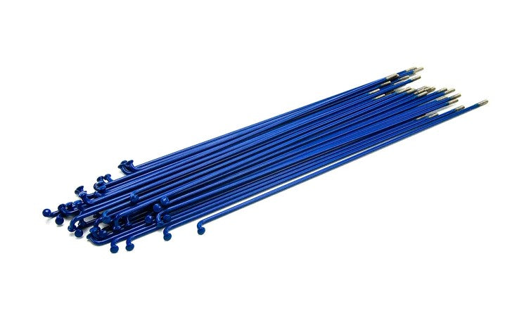 STAINLESS STEEL SPOKES 186MM BLUE 40PC