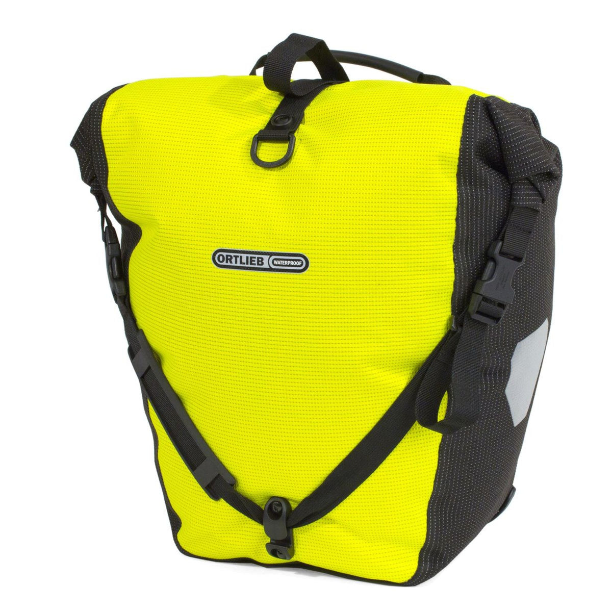 ORTLIEB PANNIER HIGH VISIBILITY BACK ROLLER PVC FREE QL2.1 YELLOW/BLACK REFLECTIVE 20L (SINGLE)