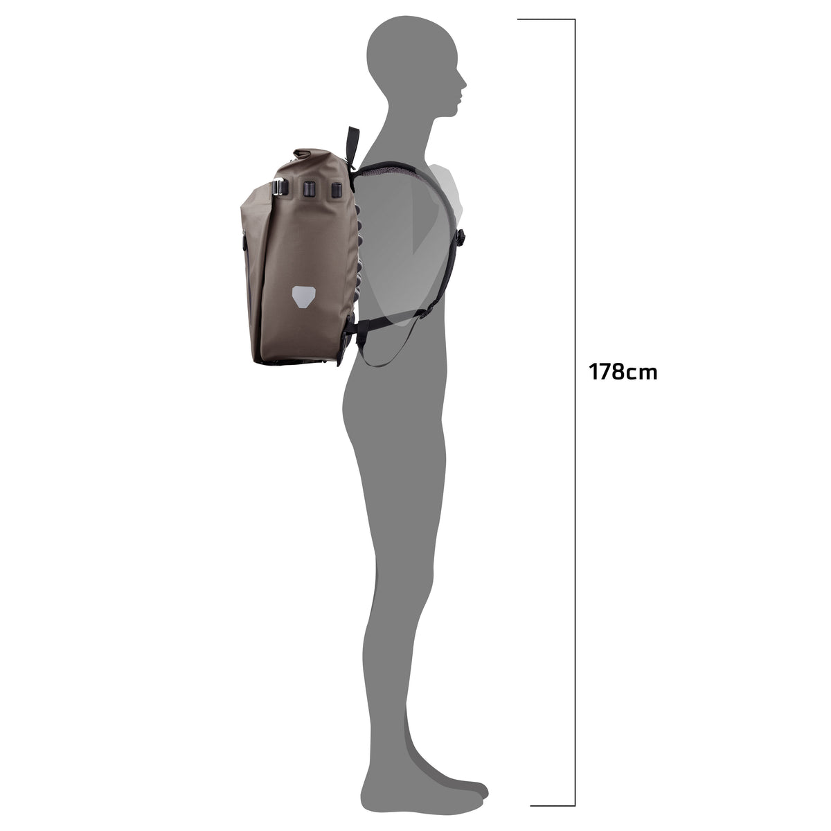ORTLIEB PANNIER VARIO QL2.1 DARK SAND 20L