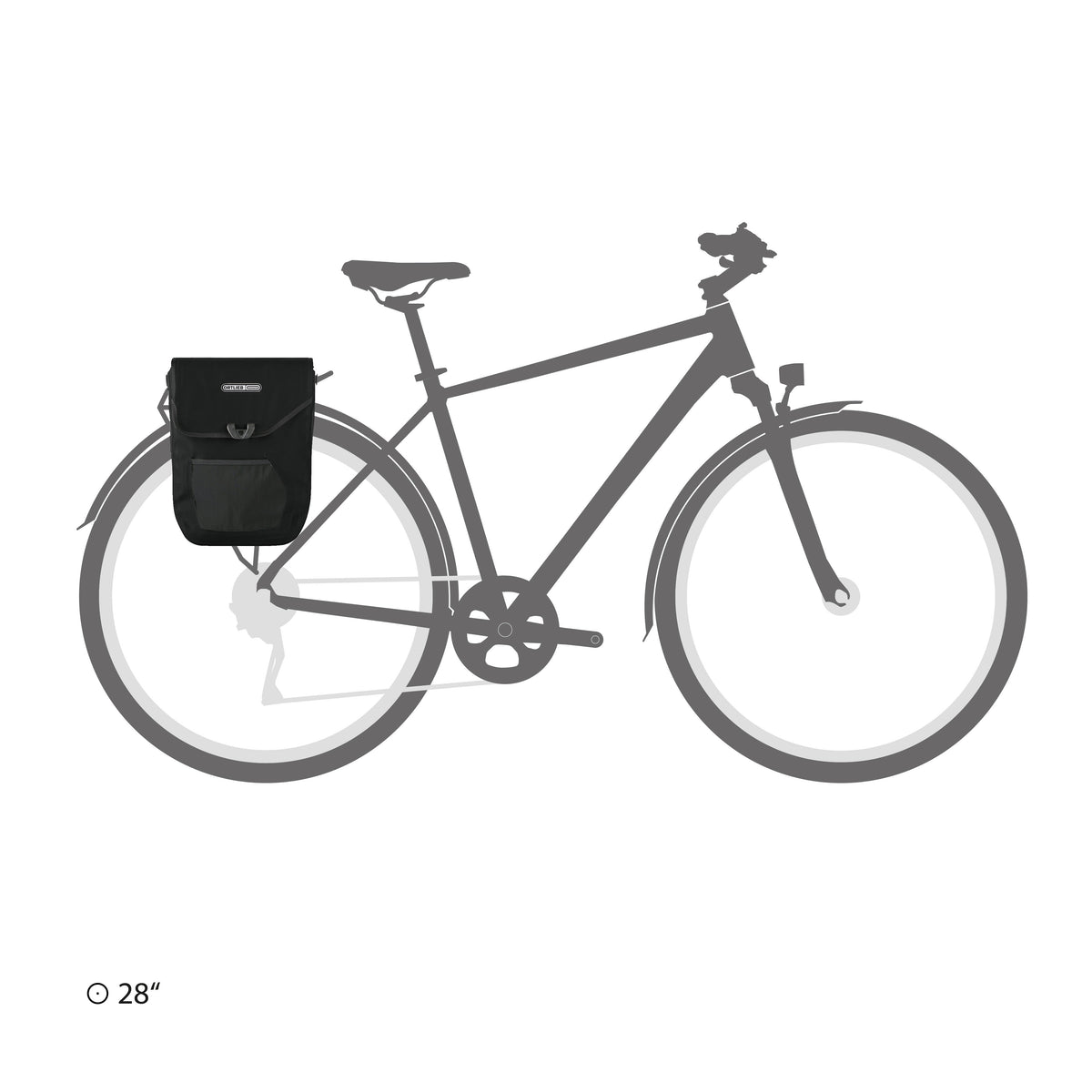 ORTLIEB PANNIER PEDAL-MATE QL2.1 BLACK 16L