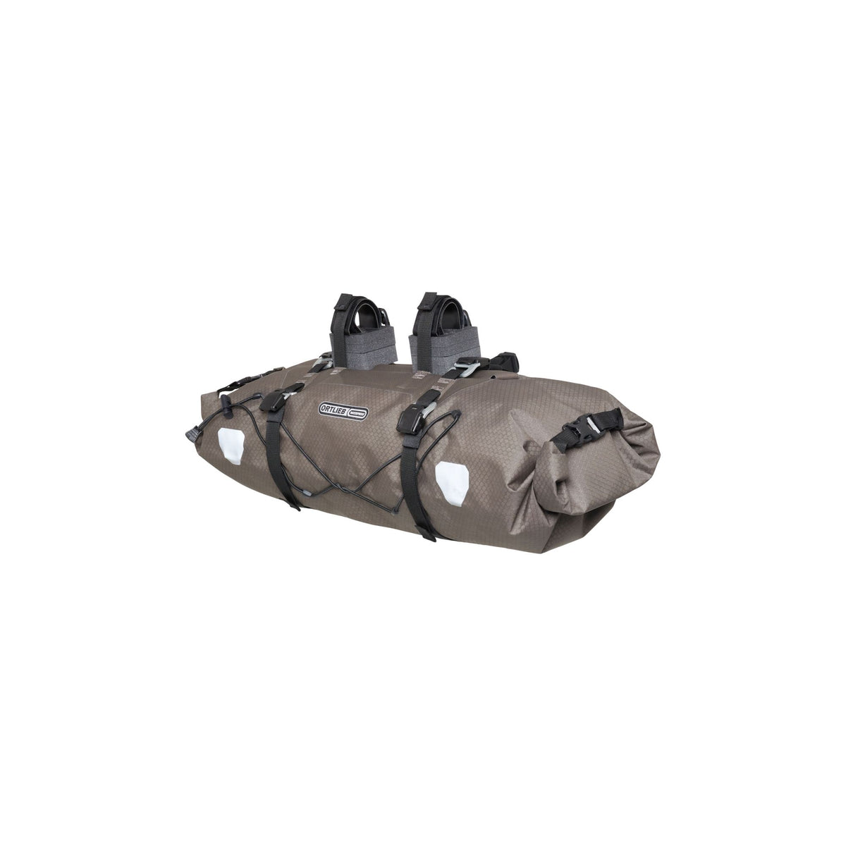 ORTLIEB BIKE PACKING HANDLEBAR PACK HOOK AND LOOP STRAPS DARK SAND 15L