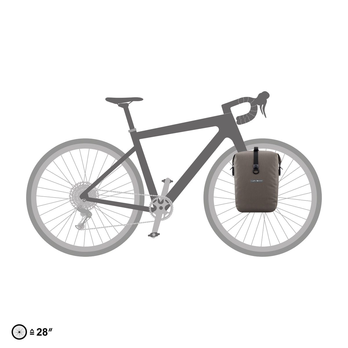 ORTLIEB BIKE PACKING PANNIER GRAVEL-PACK QL3.1 DARK SAND 14.5L