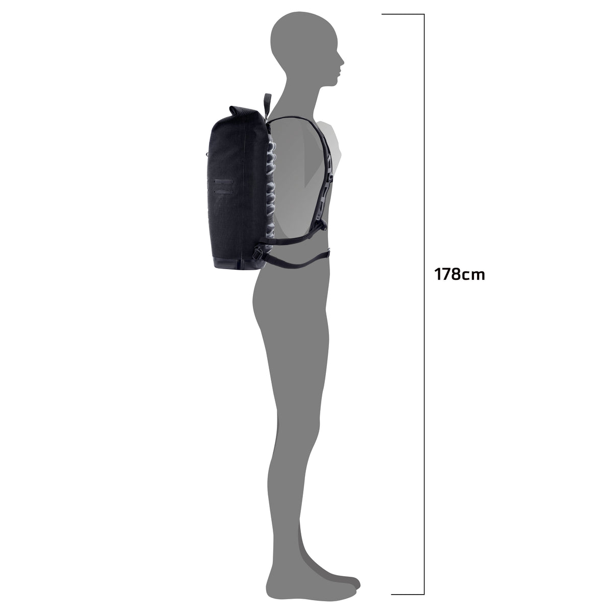 ORTLIEB BACKPACK COMMUTER-DAYPACK HIGH-VIS BLACK-REFL. 21L