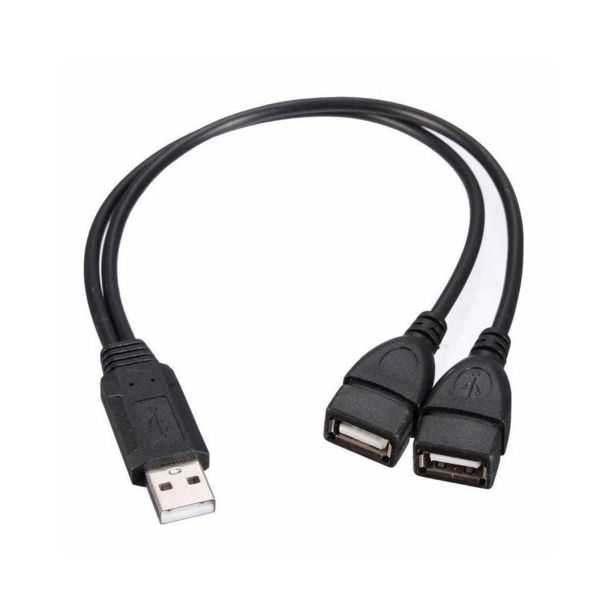 USB Male to 2 Female Y-Connector (3A)- 10CM