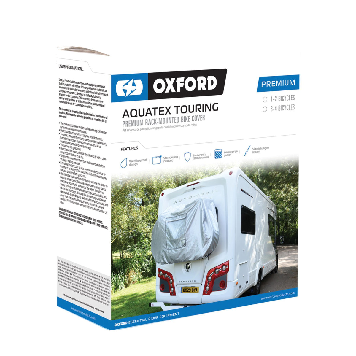 Aquatex Touring Premium Bike Cover for 1-2 Bikes