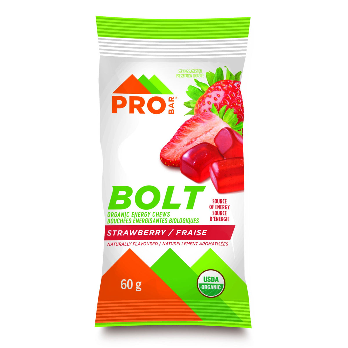 PROBAR BOLT ENERGY CHEWS STRAWBERRY (12 UNIT CASE)