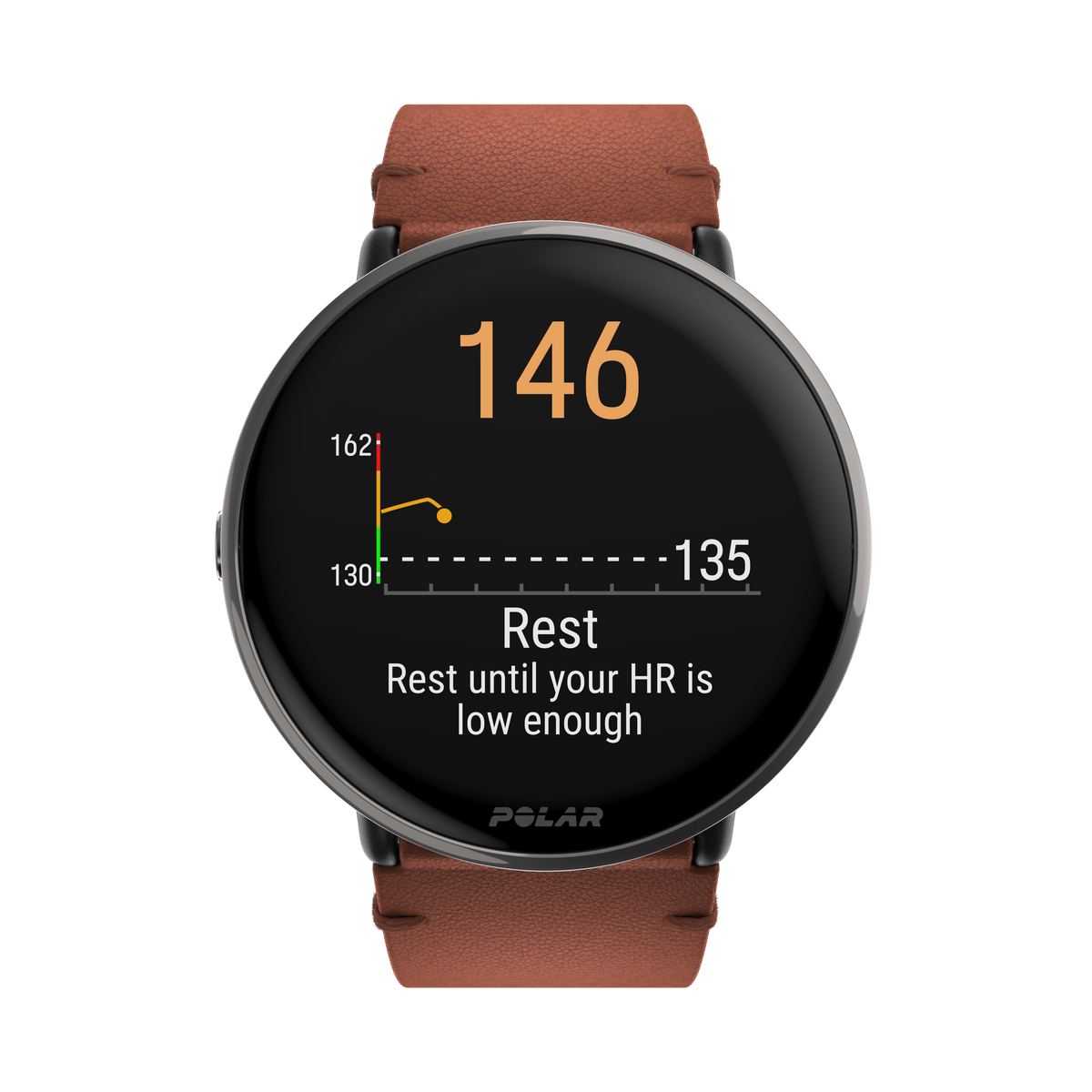 POLAR IGNITE 3 TI LTHR BRNZ M/L
