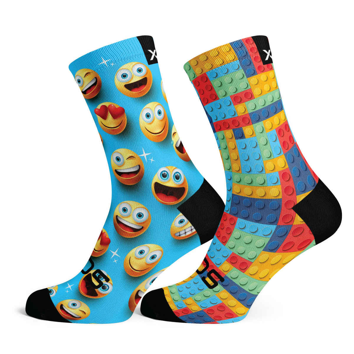 SOX Footwear Crew Socks Pack- Emoji & Blocks