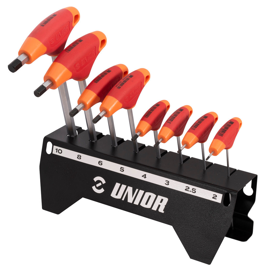 UNIOR HEX WRENCH SET 2 TO 10MM WITH HOLDER