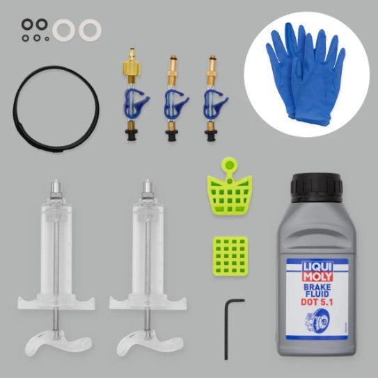 SRAM WRKSHP BLEED KIT -ALL FITTINGS W DOT 5.1