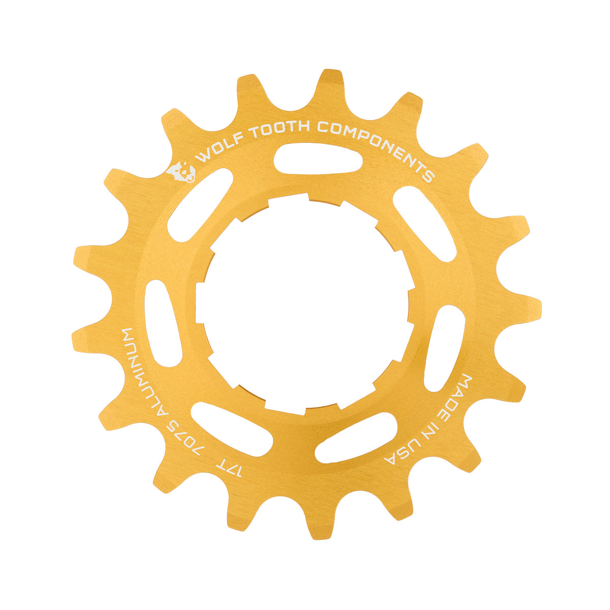 ALUMINUM SINGLE SPEED COG GOLD 17T
