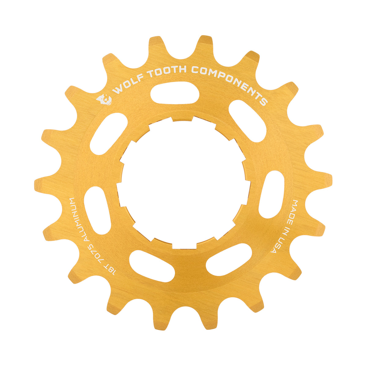 ALUMINUM SINGLE SPEED COG GOLD 18T