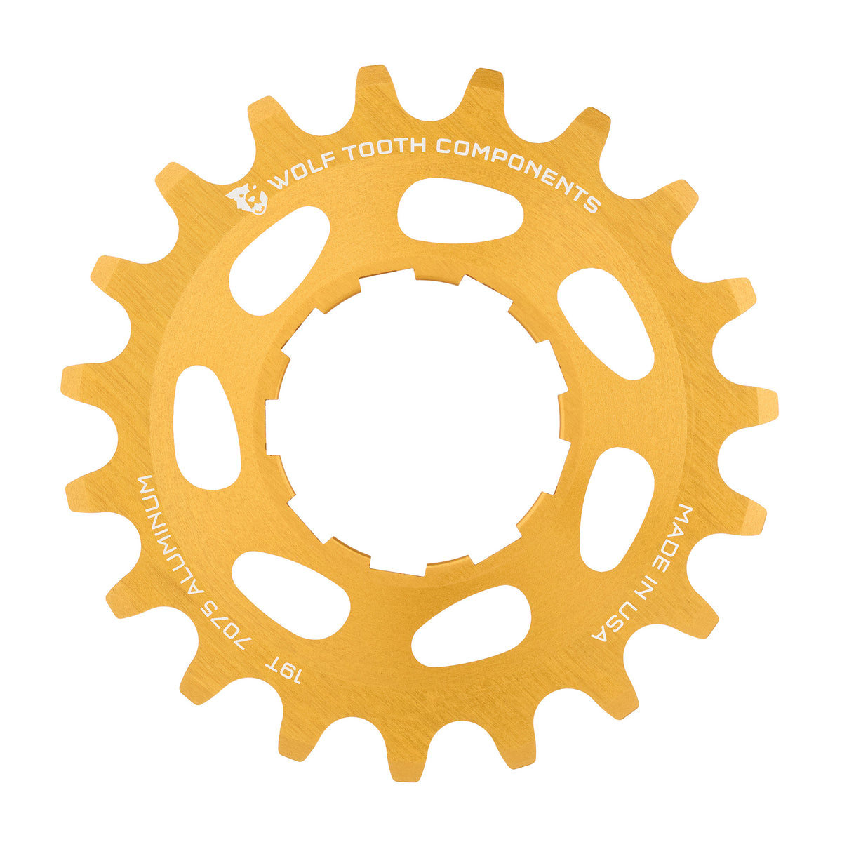 ALUMINUM SINGLE SPEED COG GOLD 19T
