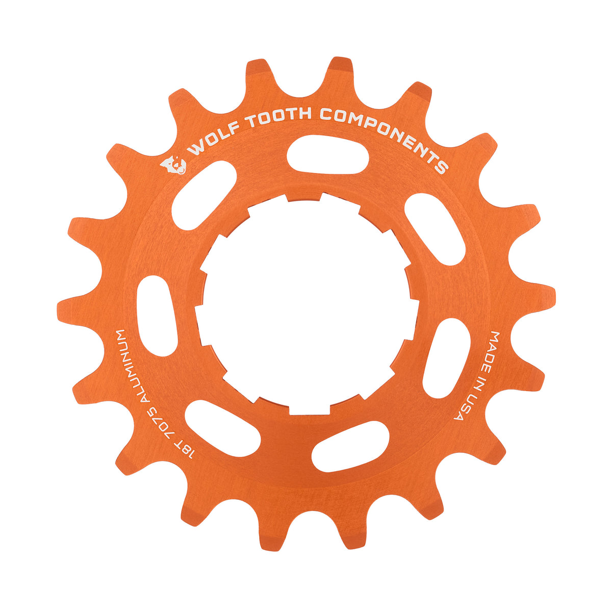 ALUMINUM SINGLE SPEED COG ORANGE 18T