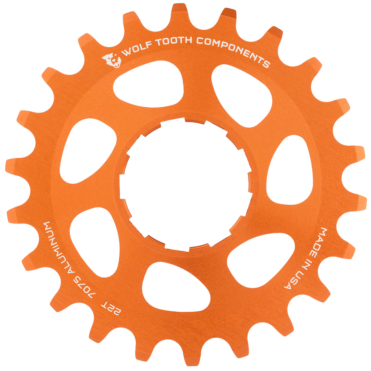 ALUMINUM SINGLE SPEED COG ORANGE 22T
