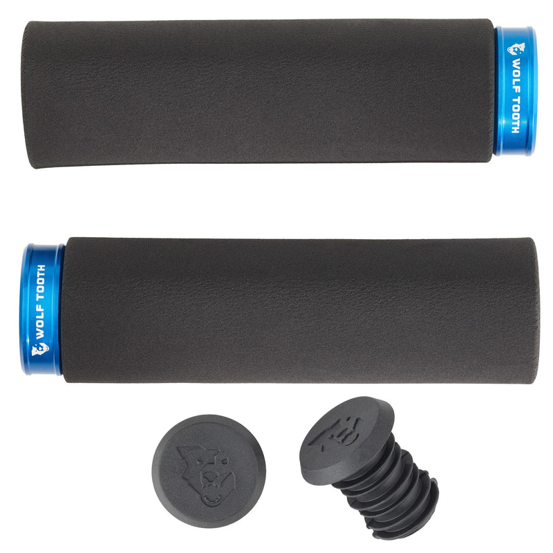 LOCK-ON FAT PAW GRIP BLACK WITH BLUE COLLAR