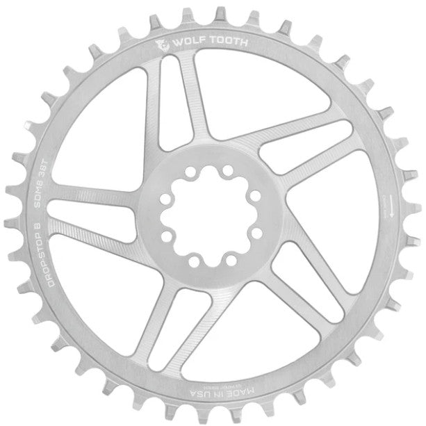 DM CR SRAM 8-BOLT 38T RAW SILVER