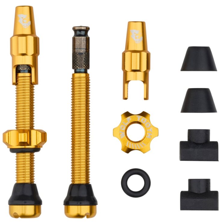 TUBELESS VALVE STEM KIT CLIK 44MM GOLD
