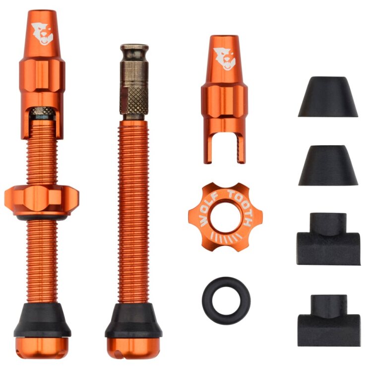 TUBELESS VALVE STEM KIT CLIK 44MM ORANGE