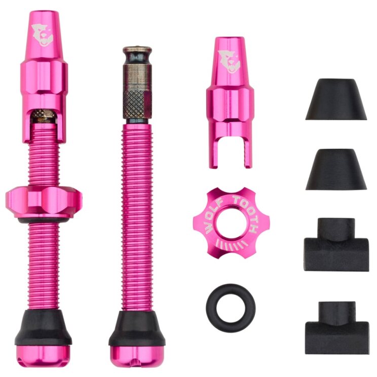 TUBELESS VALVE STEM KIT CLIK 44MM PINK