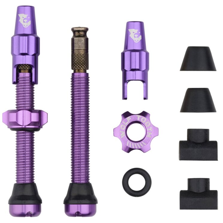 TUBELESS VALVE STEM KIT CLIK 44MM UV PURPLE