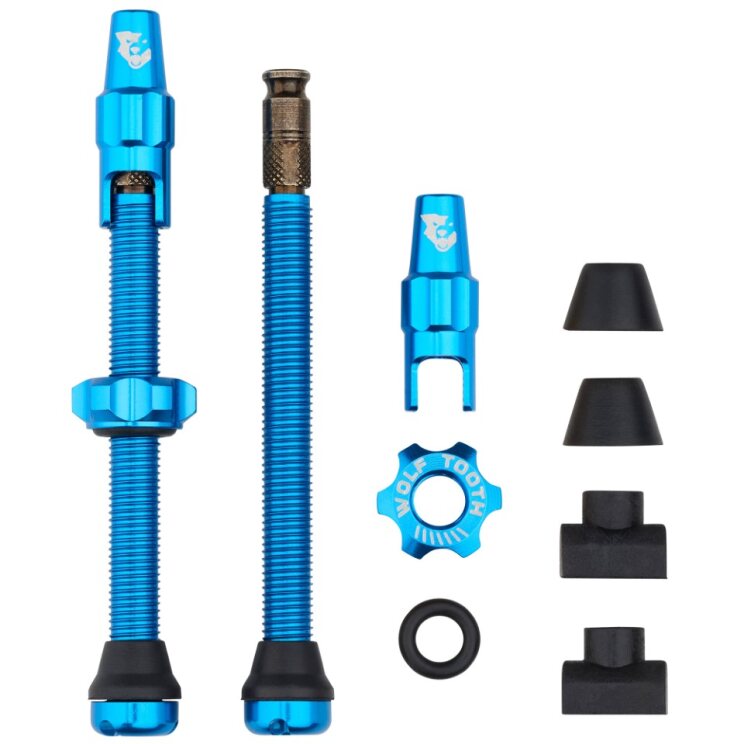 TUBELESS VALVE STEM KIT CLIK 60MM BLUE