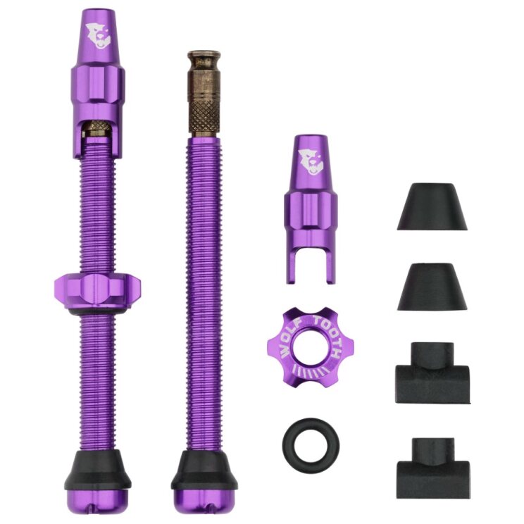 TUBELESS VALVE STEM KIT CLIK 60MM UV PURPLE
