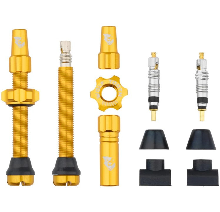 TUBELESS VALVE STEM KIT 44MM GOLD