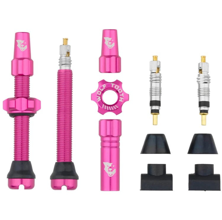 TUBELESS VALVE STEM KIT 44MM PINK