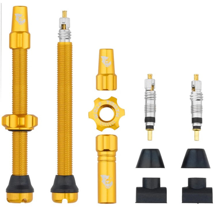 TUBELESS VALVE STEM KIT 60MM GOLD