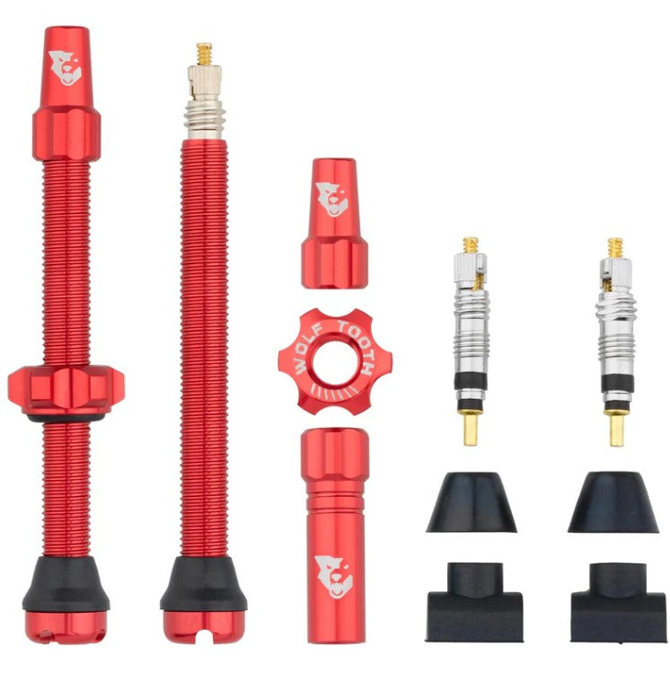 TUBELESS VALVE STEM KIT 60MM RED