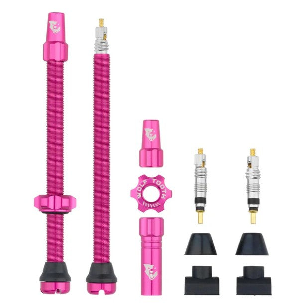TUBELESS VALVE STEM KIT 80MM PINK