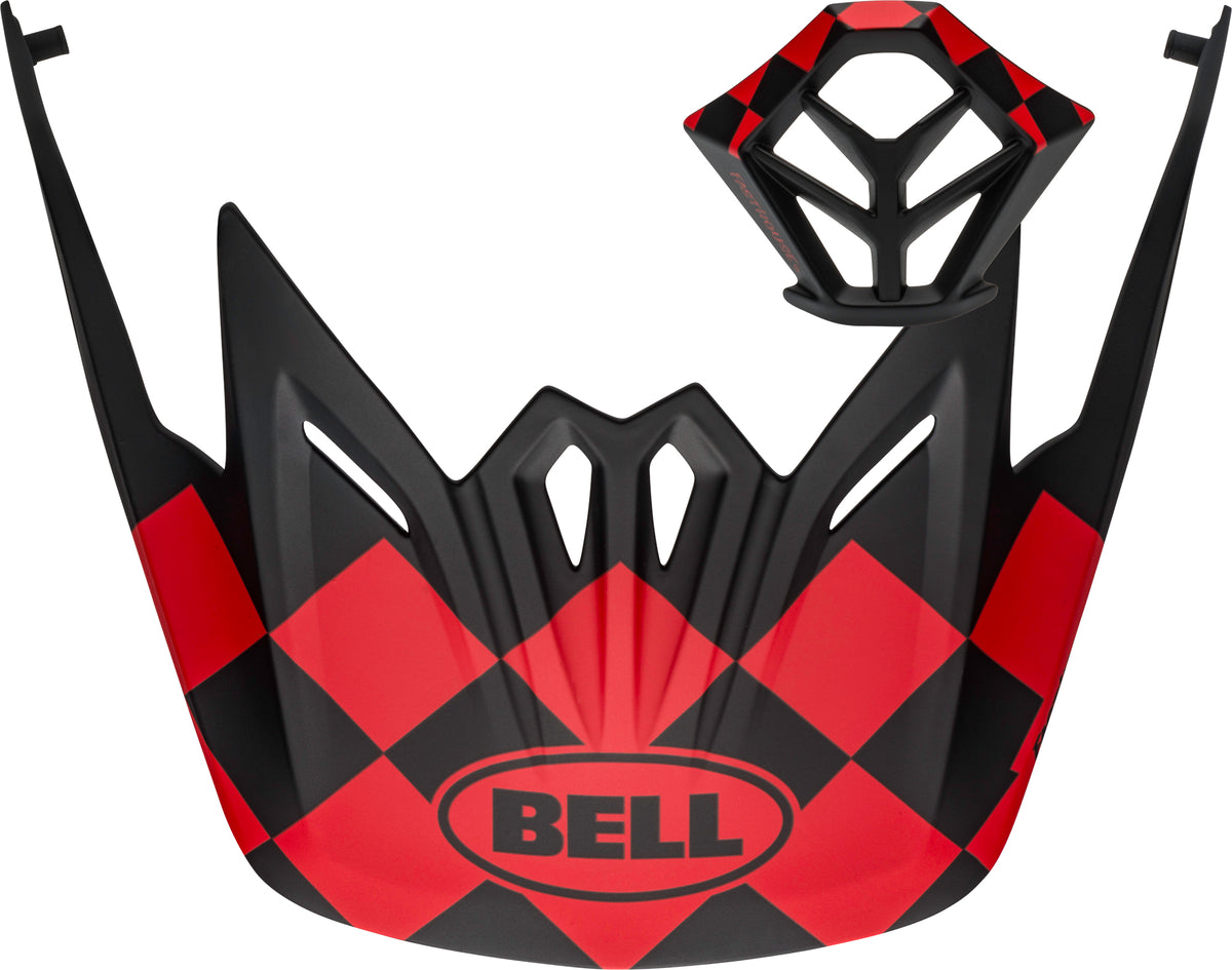 FULL-9 VISOR COMBO MAT RED/BLK OS