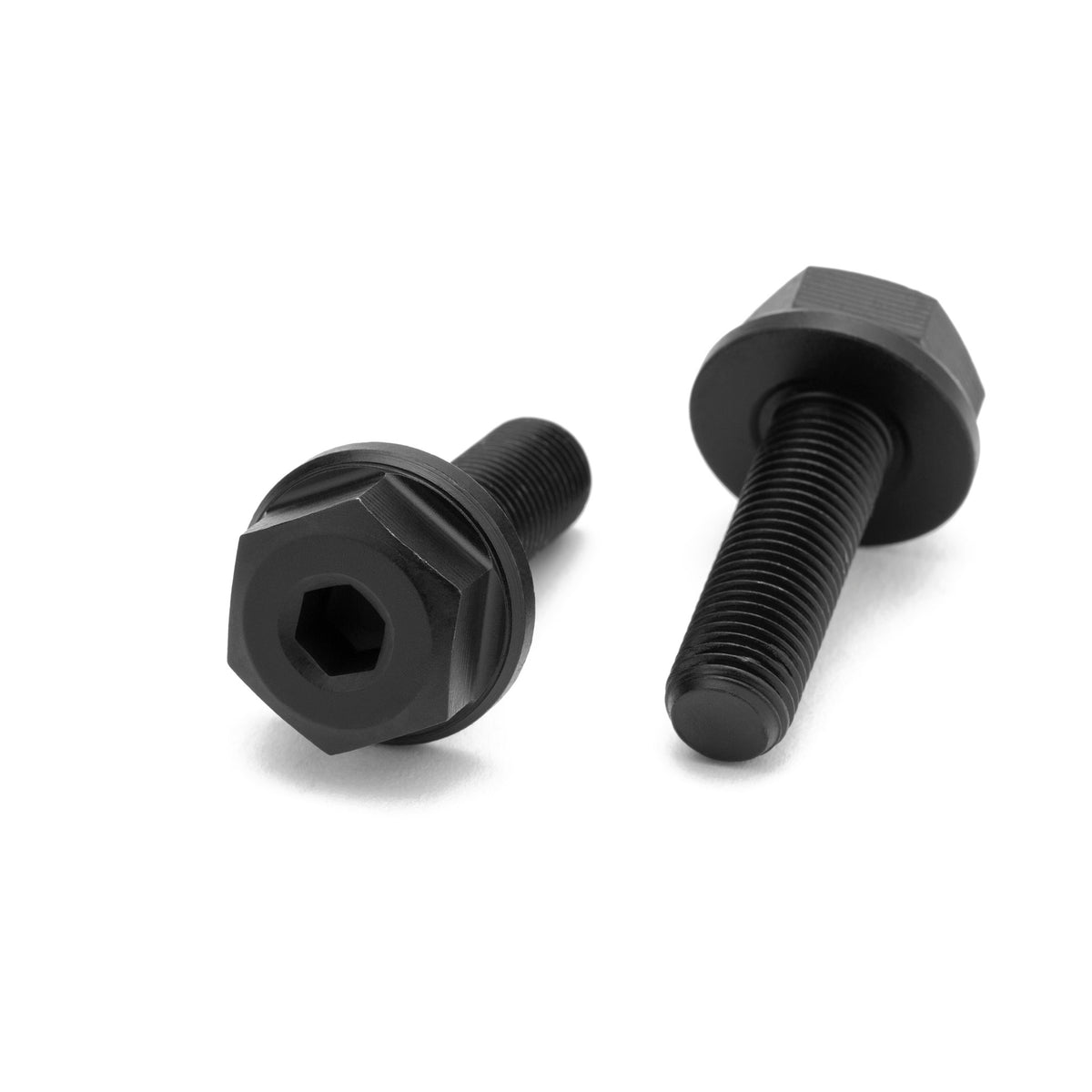 RADAR FRONT HUB - BOLTS (2) 17MM/6MM BLACK