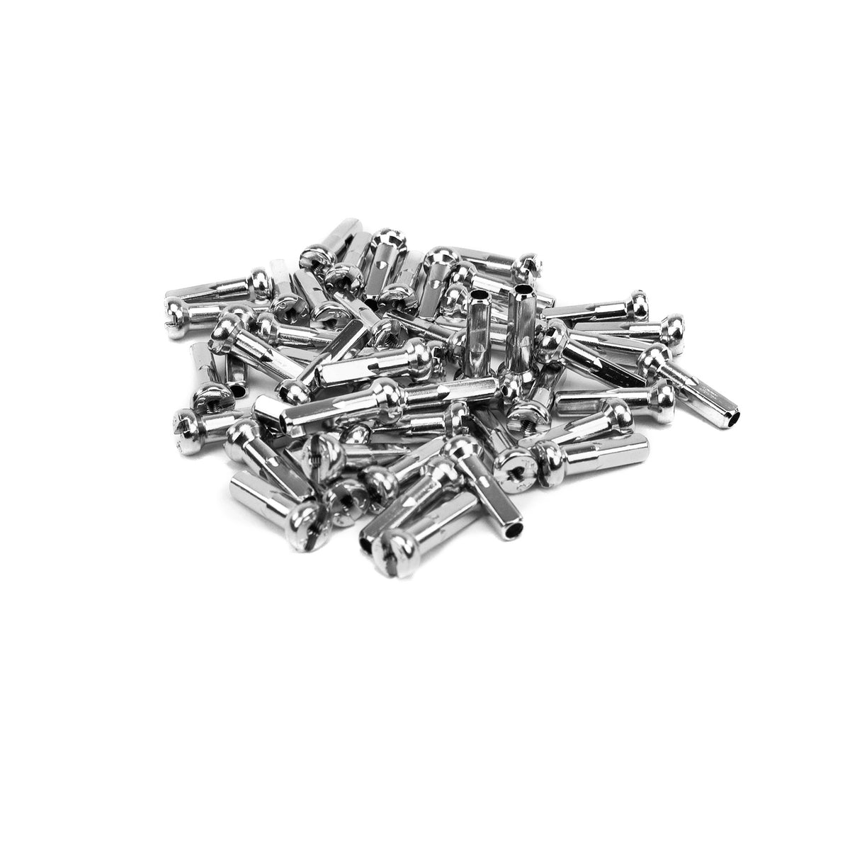 BRASS NIPPLES 14G SILVER