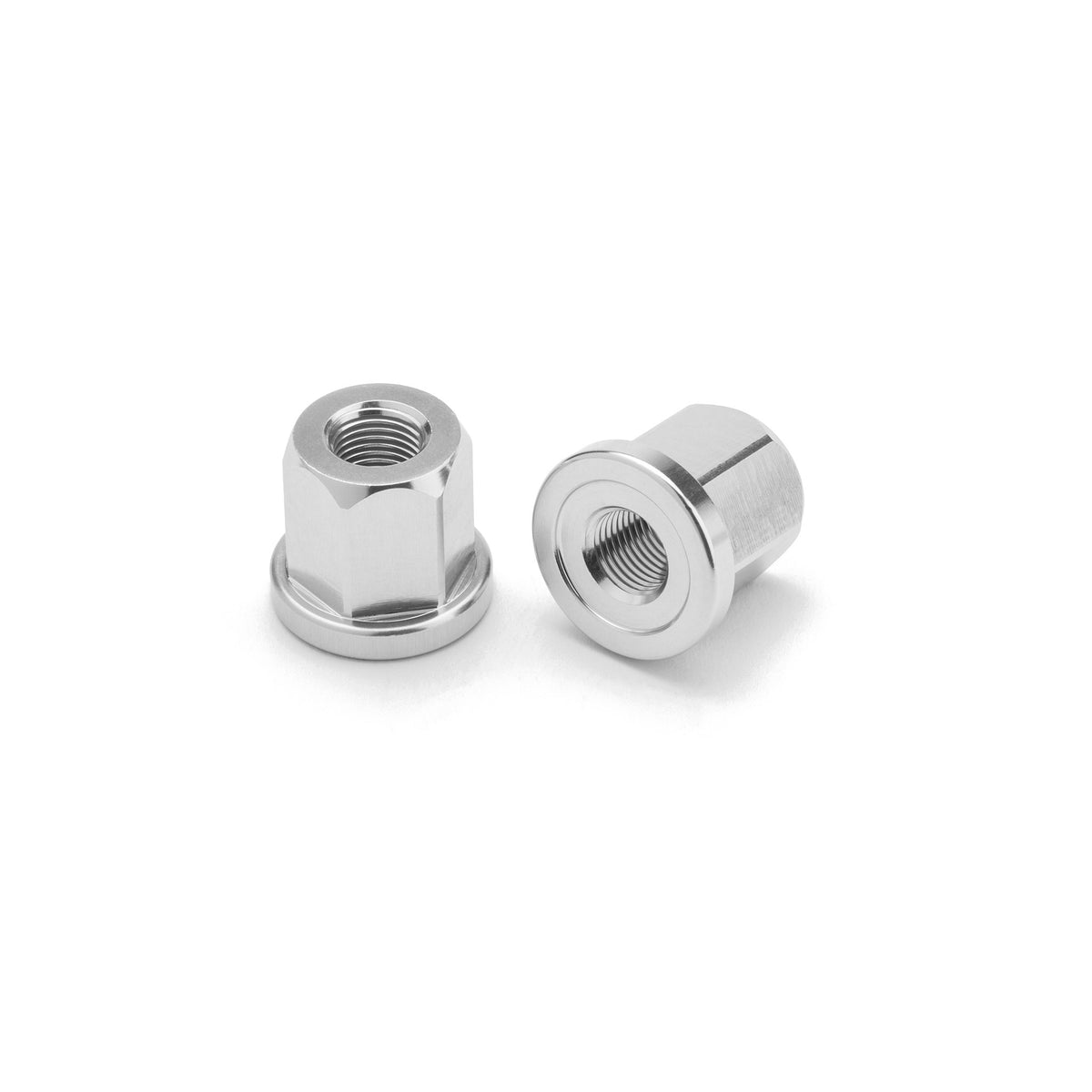 ALLOY AXLE NUTS 3/8IN SILVER